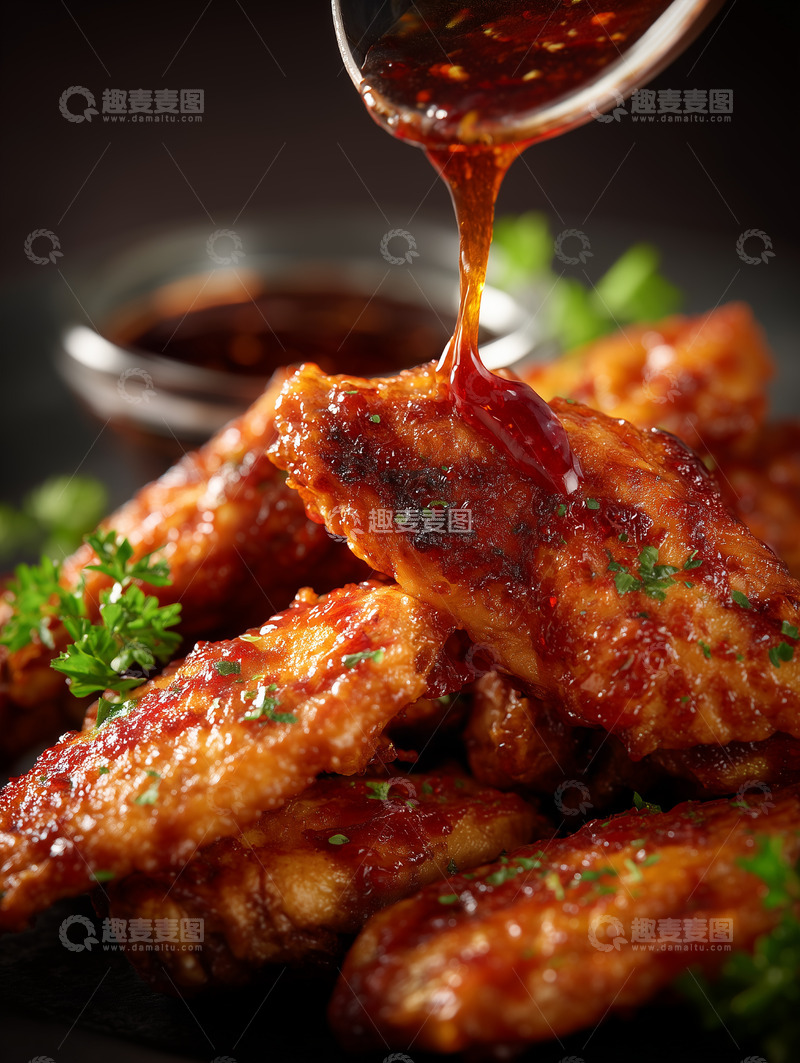 高清大图下载【趣麦麦图】美味烤鸡翅摄影图34