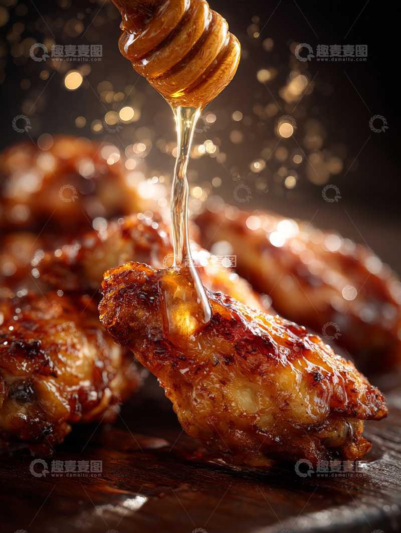 高清大图下载【趣麦麦图】美味烤鸡翅摄影图9