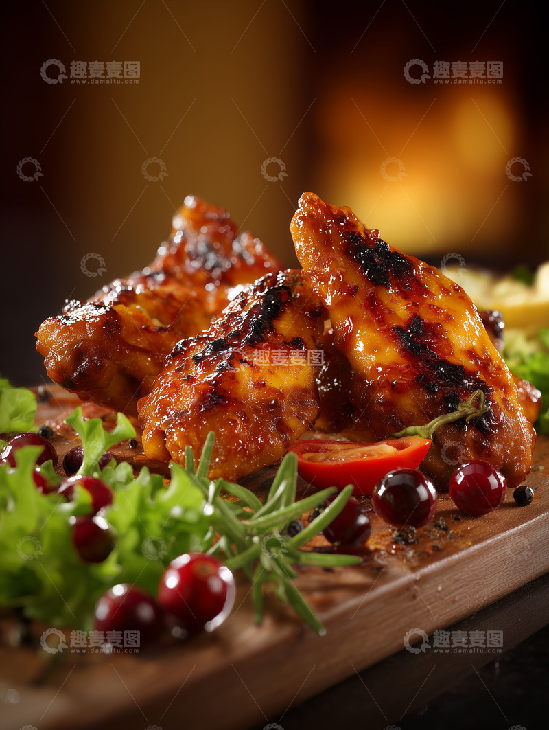 高清大图下载【趣麦麦图】美味烤鸡翅摄影图39