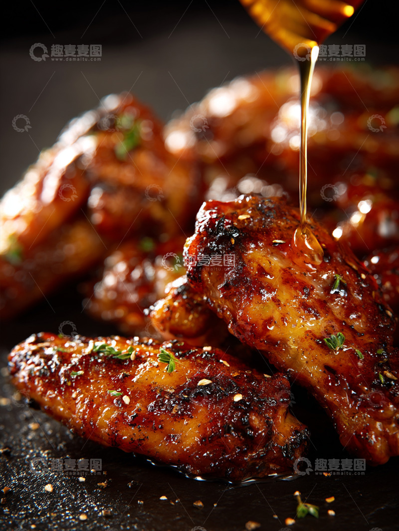 高清大图下载【趣麦麦图】美味烤鸡翅摄影图15