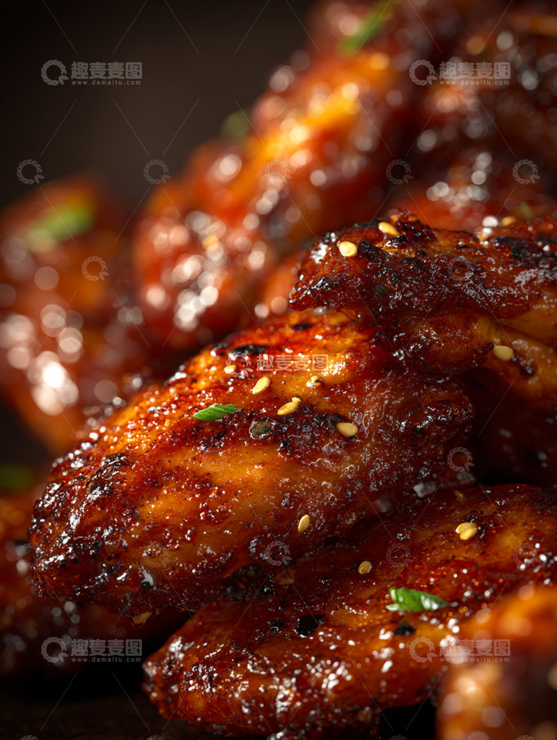 高清大图下载【趣麦麦图】美味烤鸡翅摄影图29