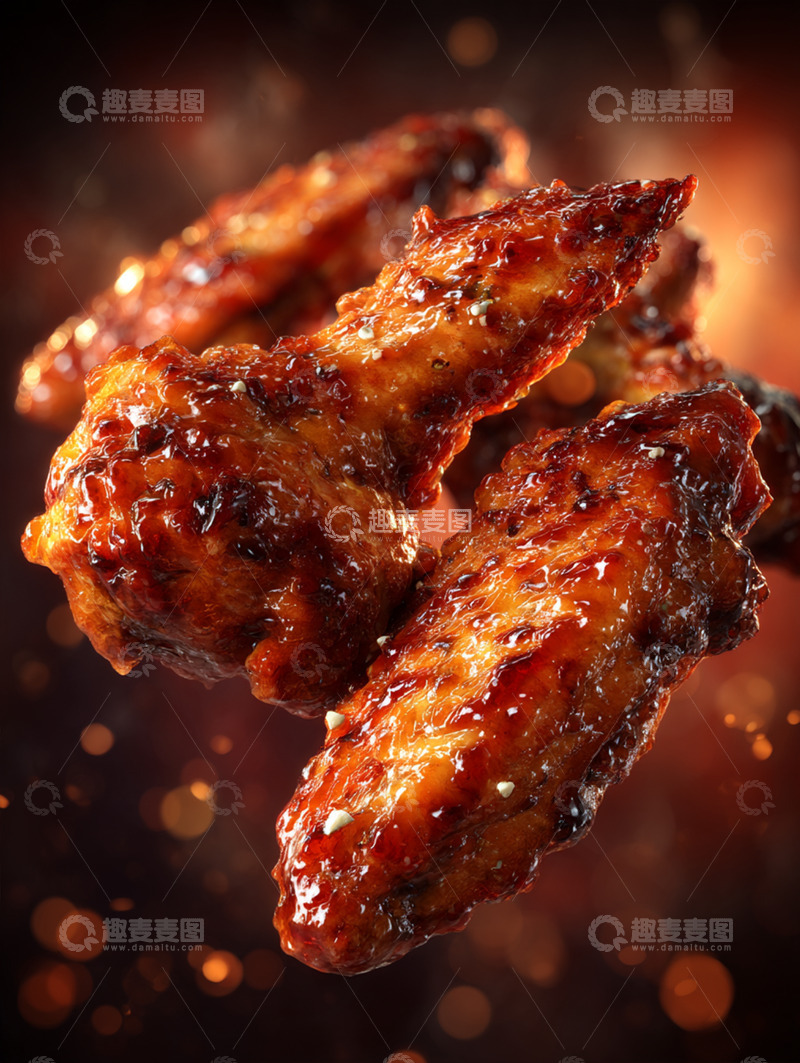 高清大图下载【趣麦麦图】美味烤鸡翅摄影图31