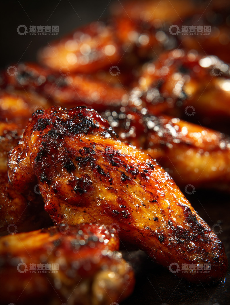 高清大图下载【趣麦麦图】美味烤鸡翅摄影图26