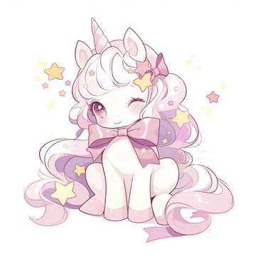 卡通可爱独角兽