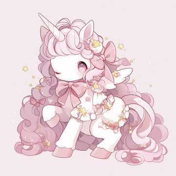 卡通可爱独角兽3