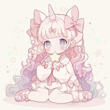 卡通可爱独角兽1