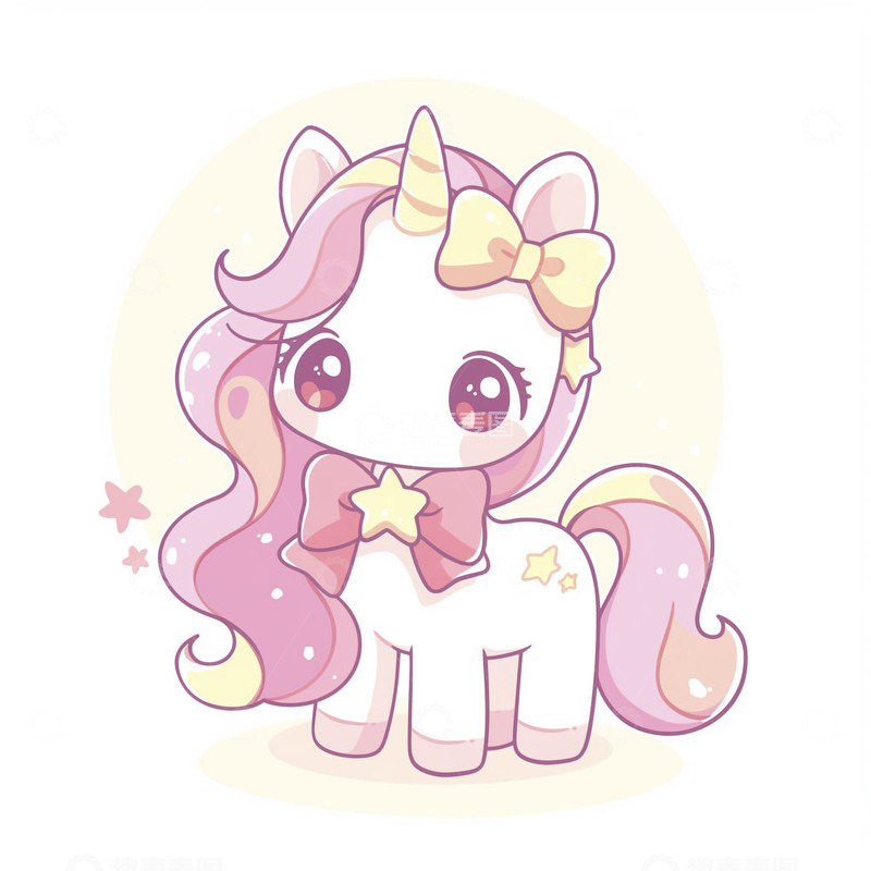 高清大图下载【趣麦麦图】卡通可爱独角兽2