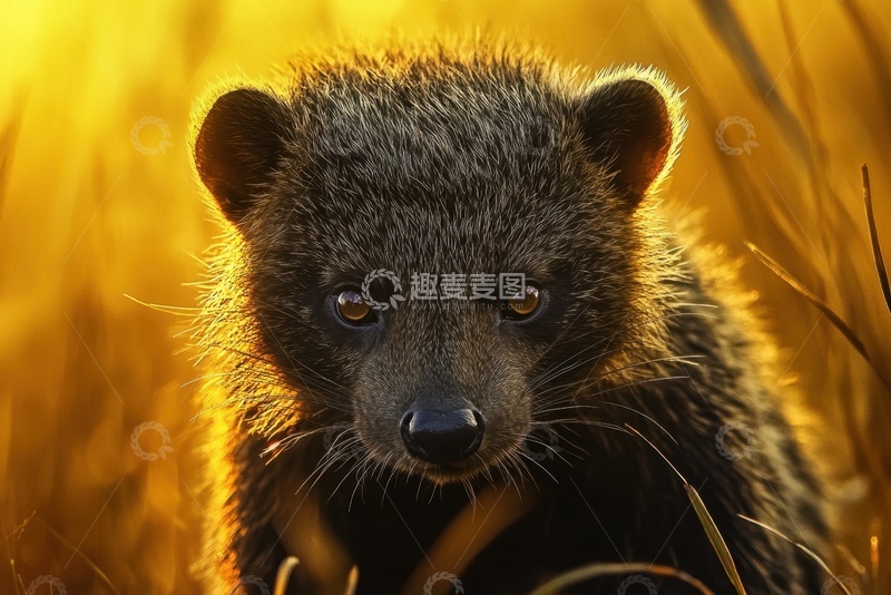 高清大图下载【趣麦麦图】丛林里的一只狸猫