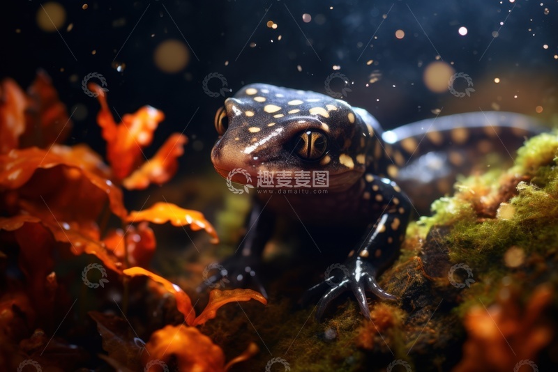 高清大图下载【趣麦麦图】湿地里的一只蜥蜴