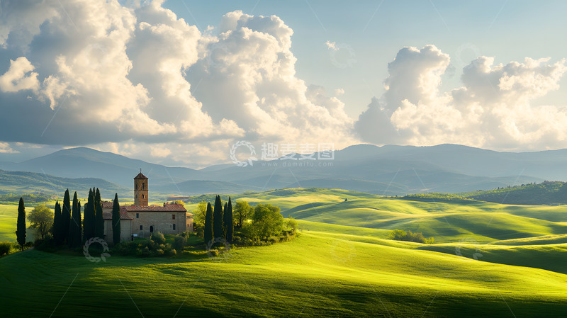 高清大图下载【趣麦麦图】欧式庄园田园风光5