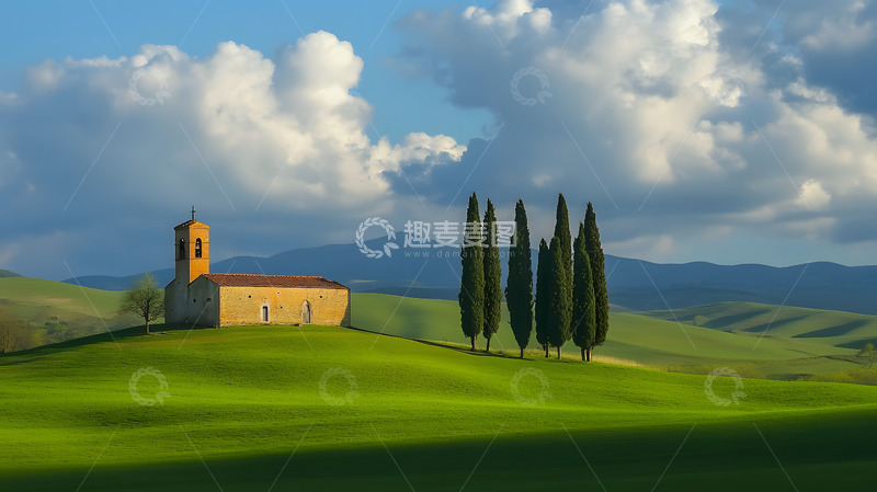 高清大图下载【趣麦麦图】欧式庄园田园风光1