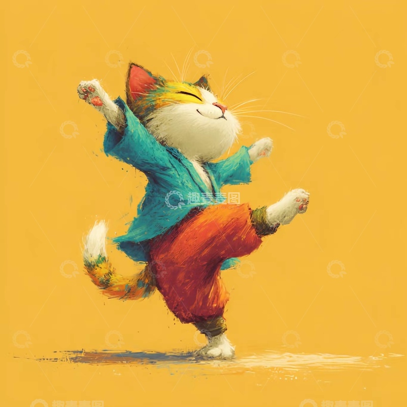 高清大图下载【趣麦麦图】小猫咪 动作 卡通