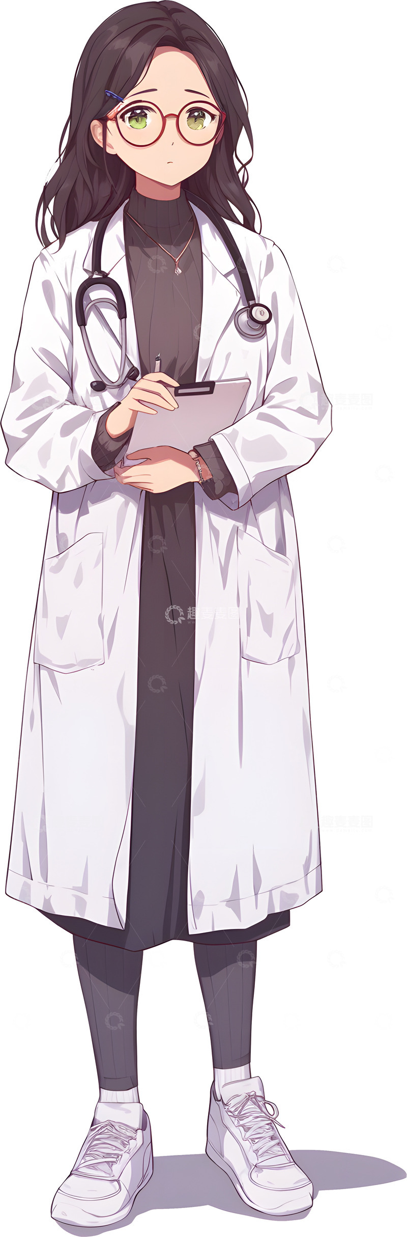 高清大图下载【趣麦麦图】-医生人物插画素材2