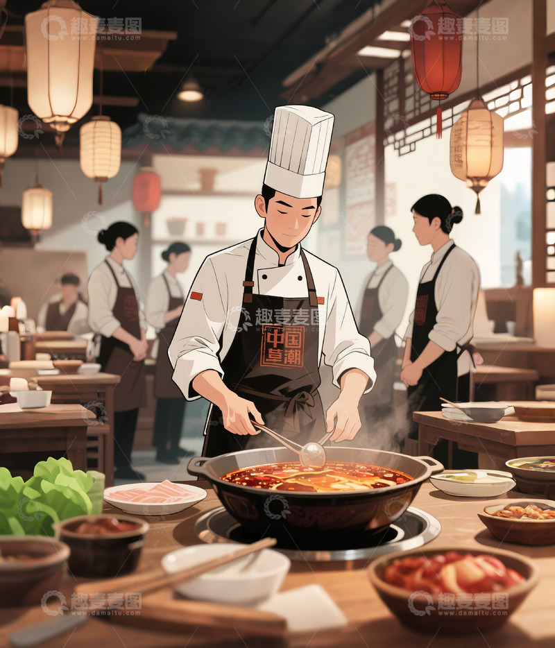 高清大图下载【趣麦麦图】火锅店厨师培训9