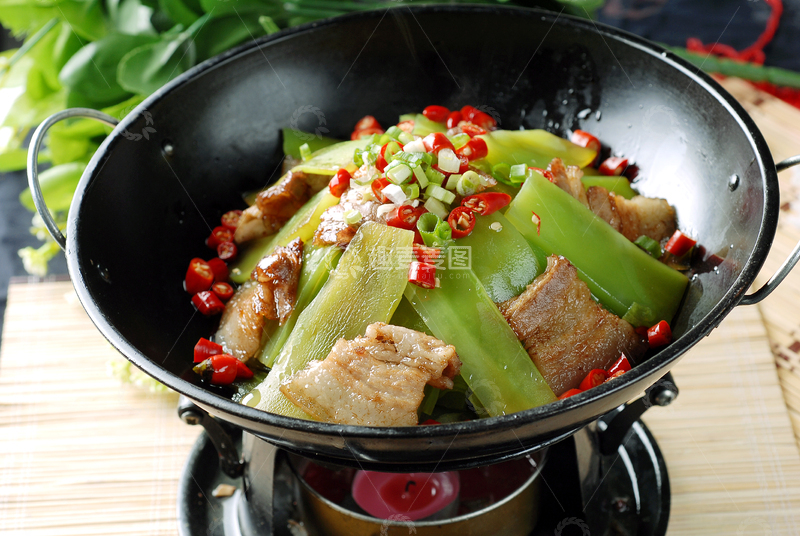 高清大图下载【趣麦麦图】-热干锅莴笋片家常菜