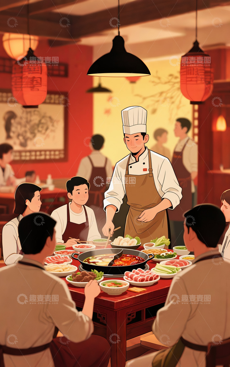 高清大图下载【趣麦麦图】火锅店厨师培训5