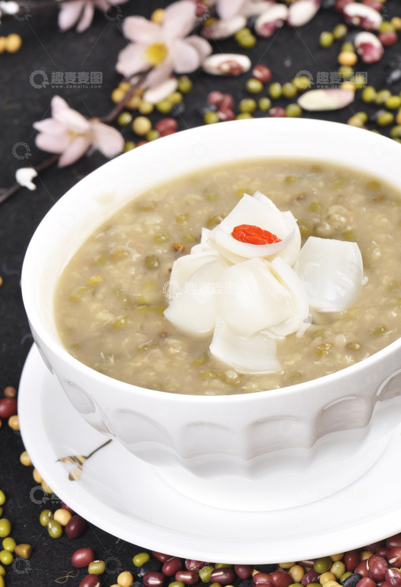 高清大图下载【趣麦麦图】百合绿豆粥品