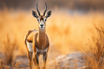 荒原里行走的羚羊