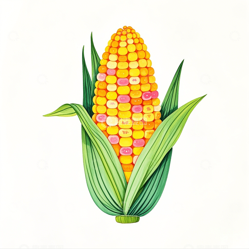 高清大图下载【趣麦麦图】卡通手绘玉米素材1