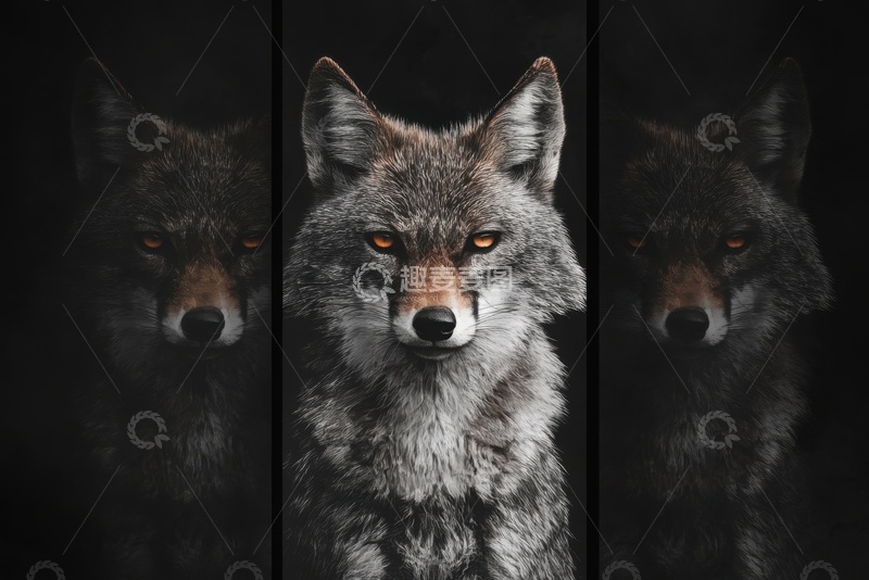 高清大图下载【趣麦麦图】一匹狼摄影元素