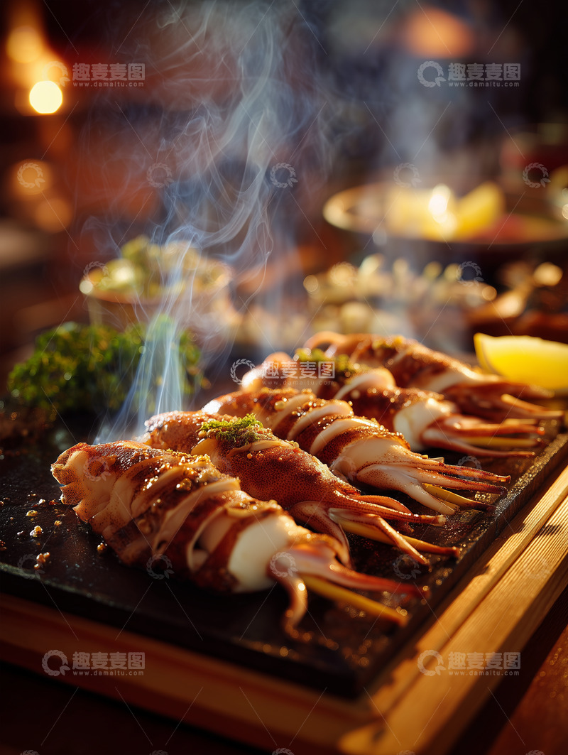 高清大图下载【趣麦麦图】美味铁板鱿鱼摄影图31
