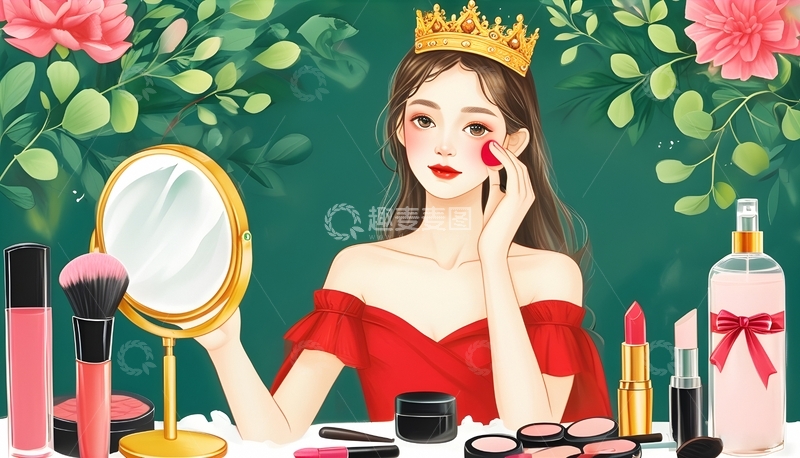 高清大图下载【趣麦麦图】化妆美妆人物