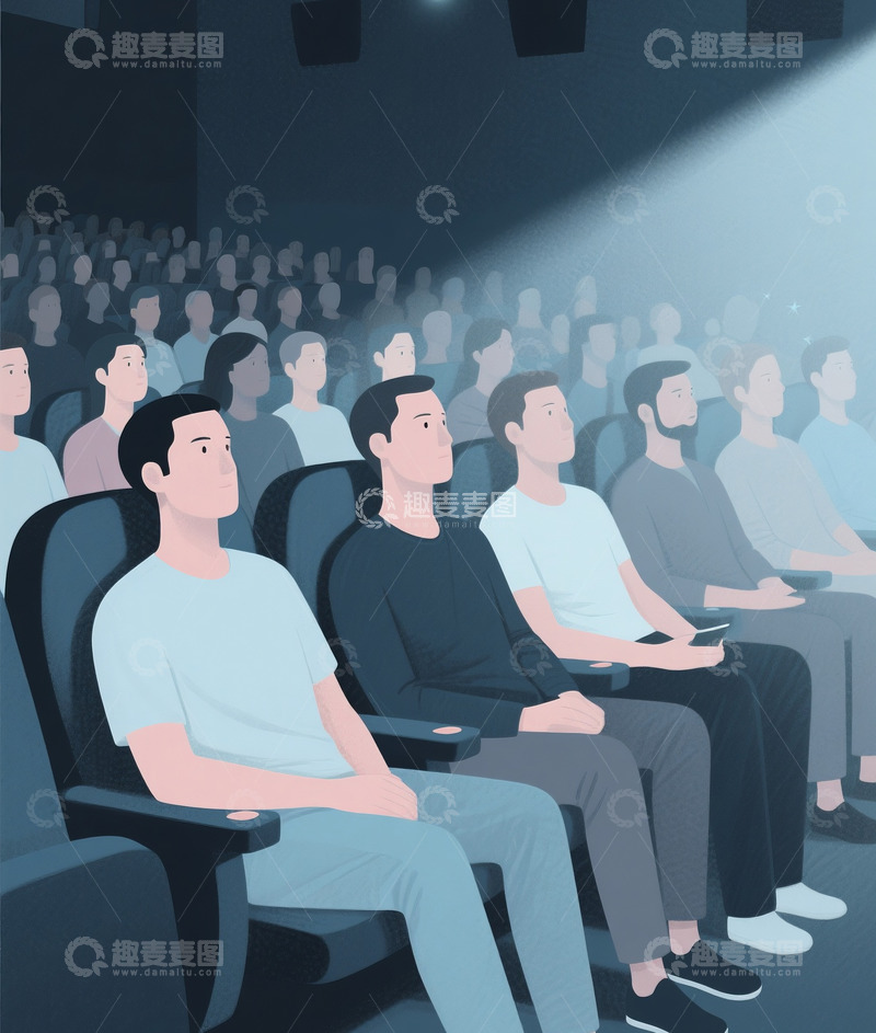 高清大图下载【趣麦麦图】电影院的观众4