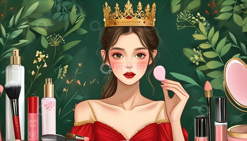 高清大图下载【趣麦麦图】化妆美妆人物1