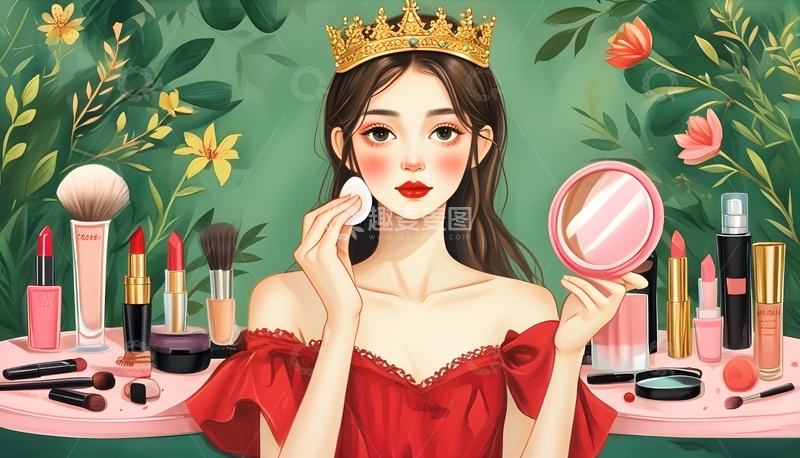 高清大图下载【趣麦麦图】化妆美妆人物3