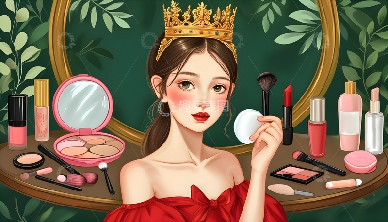 高清大图下载【趣麦麦图】化妆美妆人物11