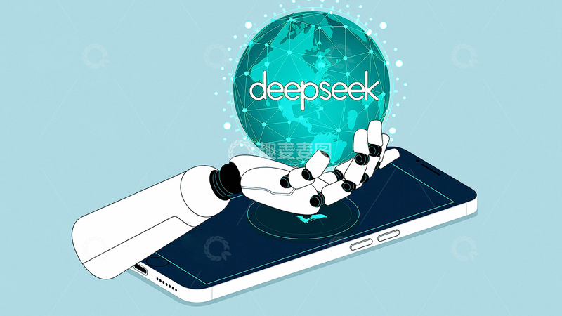 高清大图下载【趣麦麦图】科技人工智能背景deepseek25