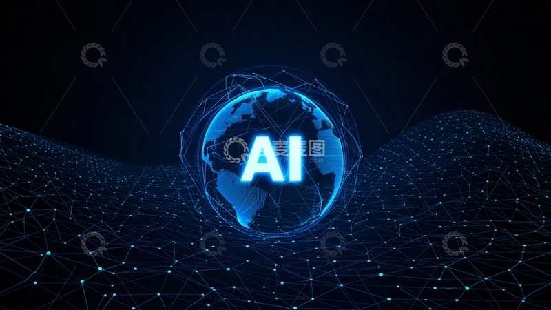 高清大图下载【趣麦麦图】科技人工智能背景AI4