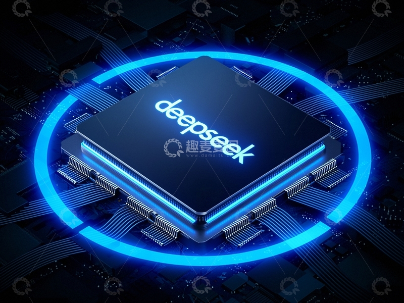 高清大图下载【趣麦麦图】科技光线背景deepseek17