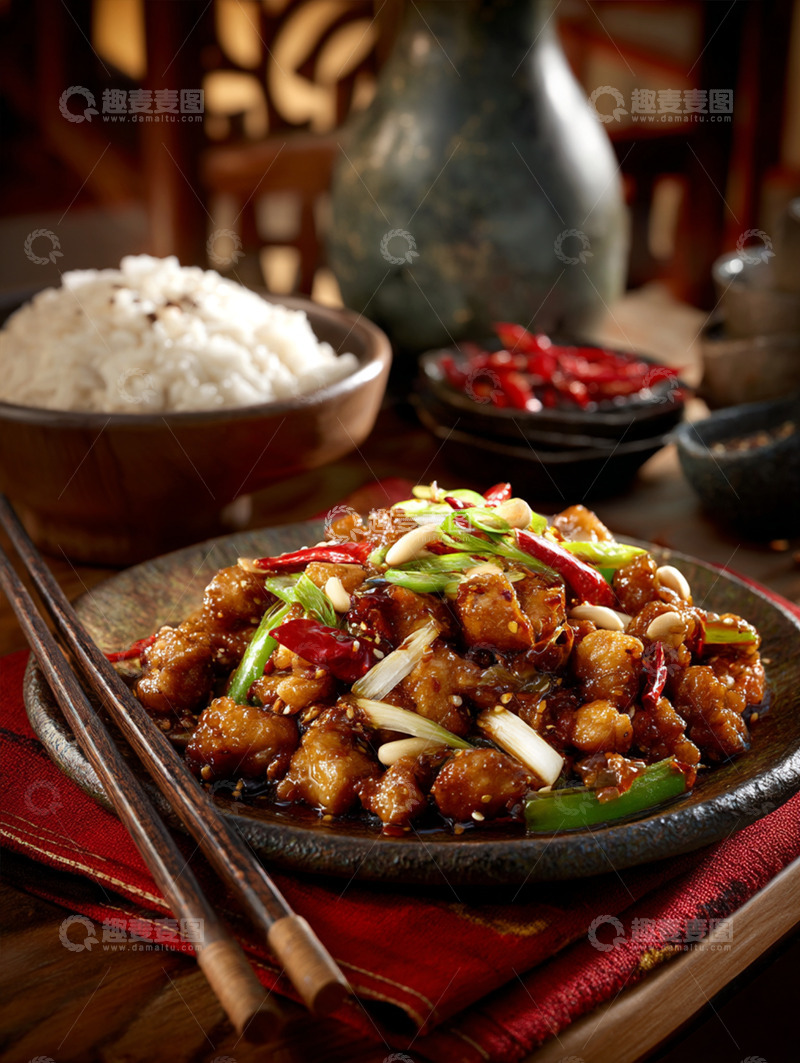 高清大图下载【趣麦麦图】宫保鸡丁摄影图15