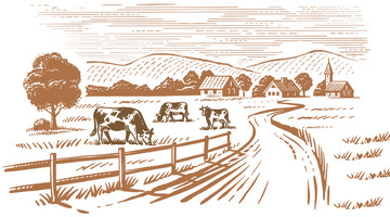 田园风光马农场