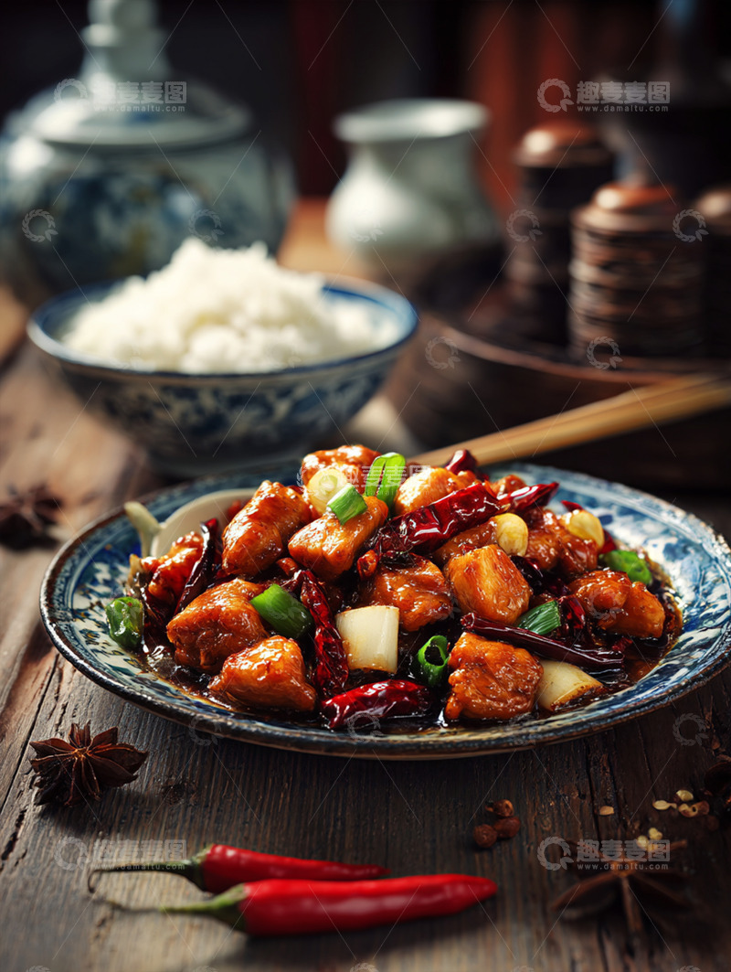 高清大图下载【趣麦麦图】宫保鸡丁摄影图14