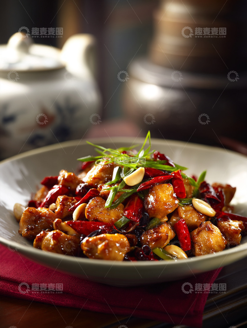高清大图下载【趣麦麦图】宫保鸡丁摄影图11