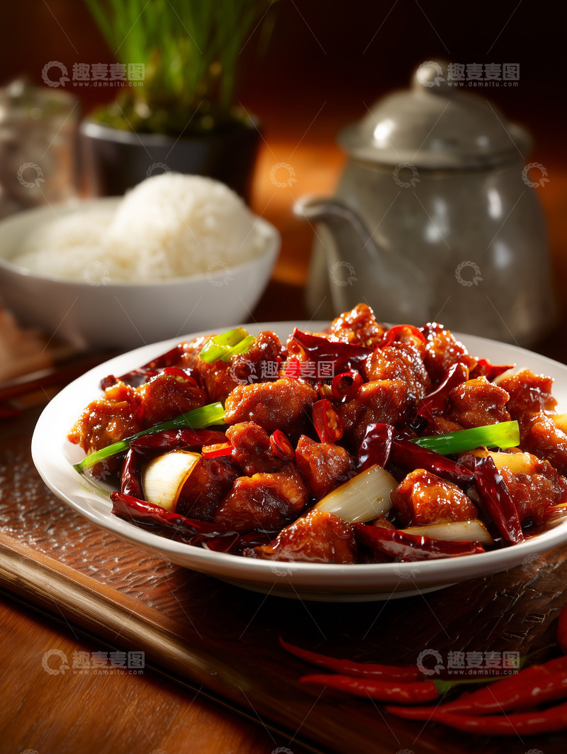 高清大图下载【趣麦麦图】宫保鸡丁摄影图10