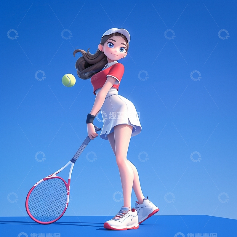 高清大图下载【趣麦麦图】运动网球人物4