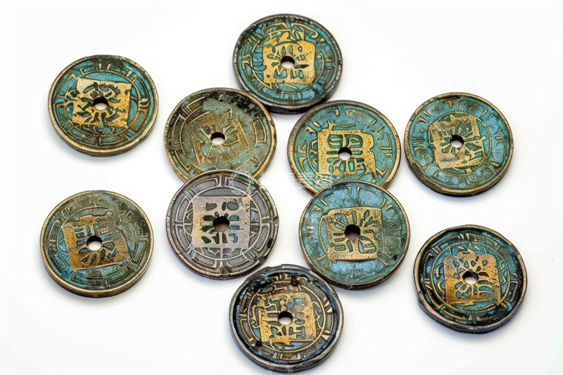 高清大图下载【趣麦麦图】散落的铜钱币