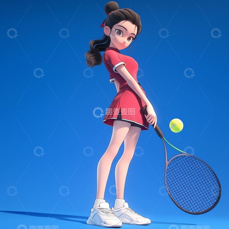 高清大图下载【趣麦麦图】运动网球人物3