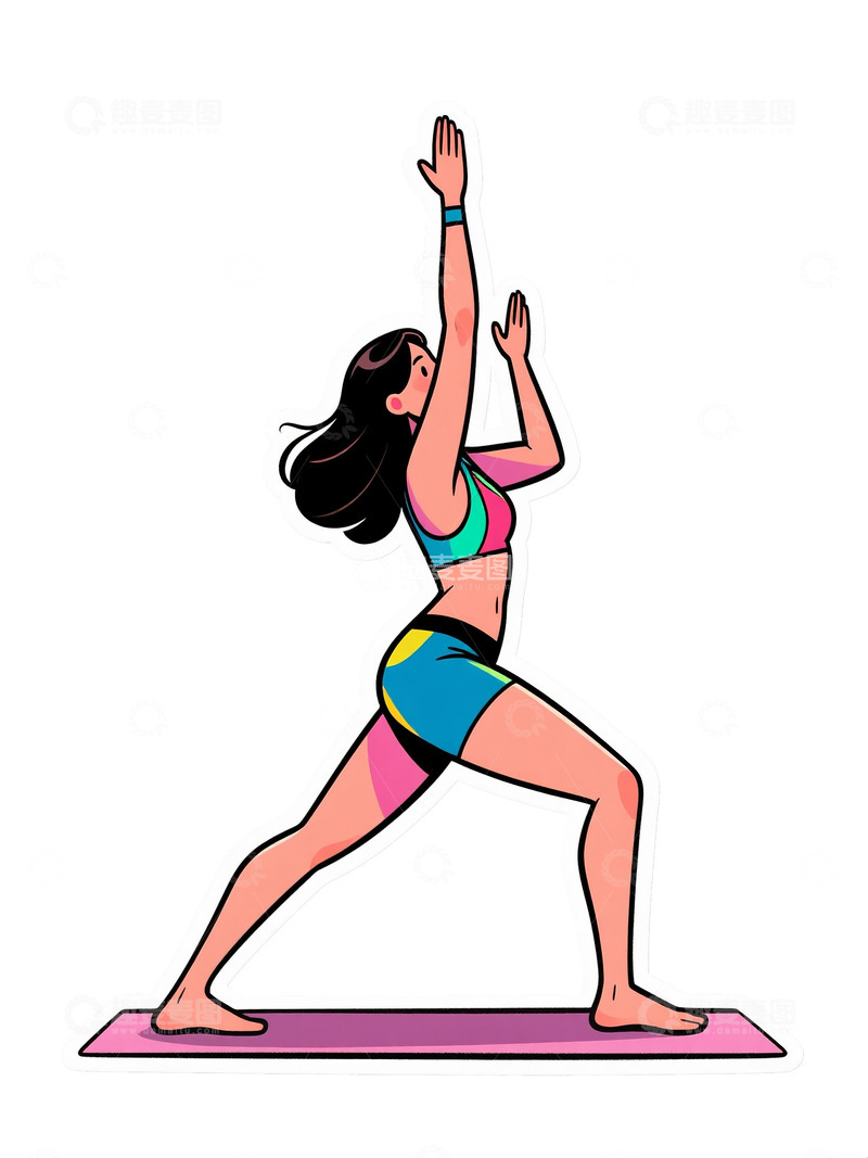 高清大图下载【趣麦麦图】健身的漫画人物26