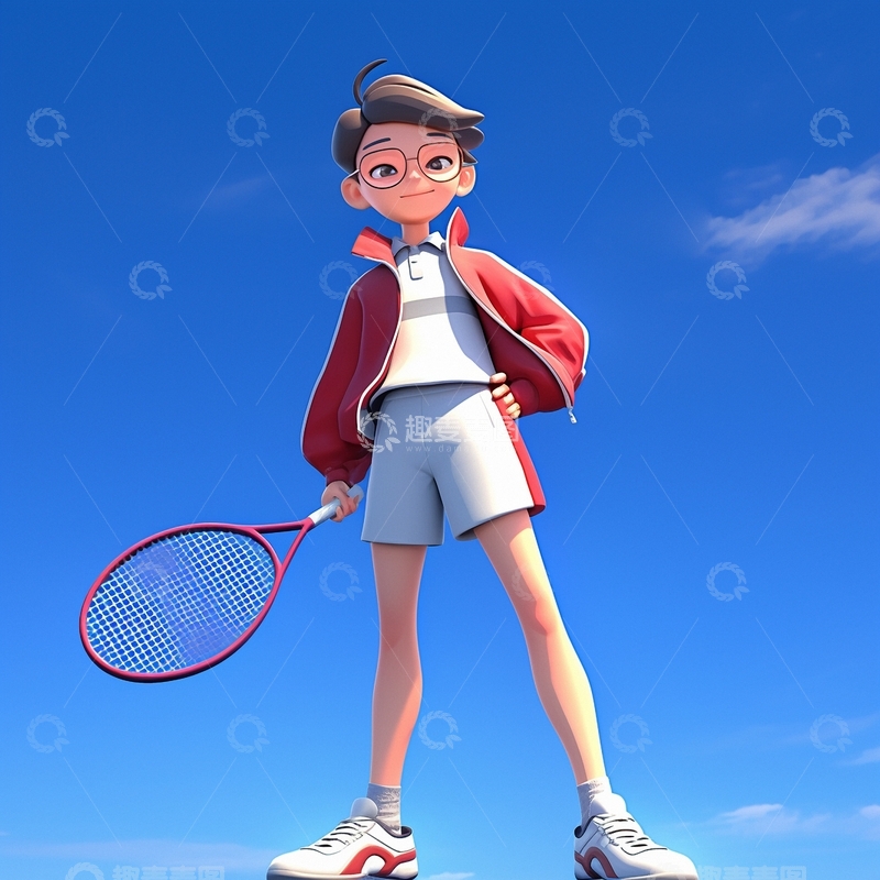 高清大图下载【趣麦麦图】运动网球人物