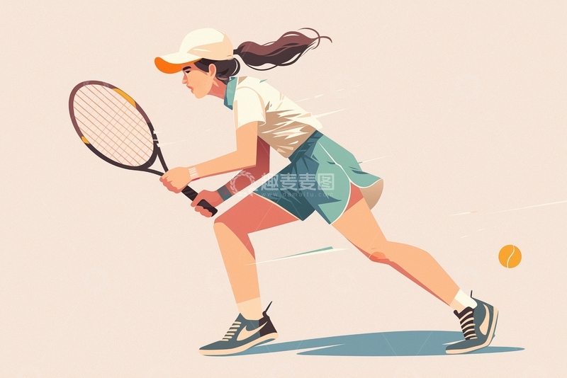 高清大图下载【趣麦麦图】运动网球人物2