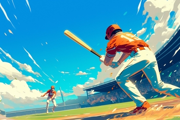 运动棒球球人物1