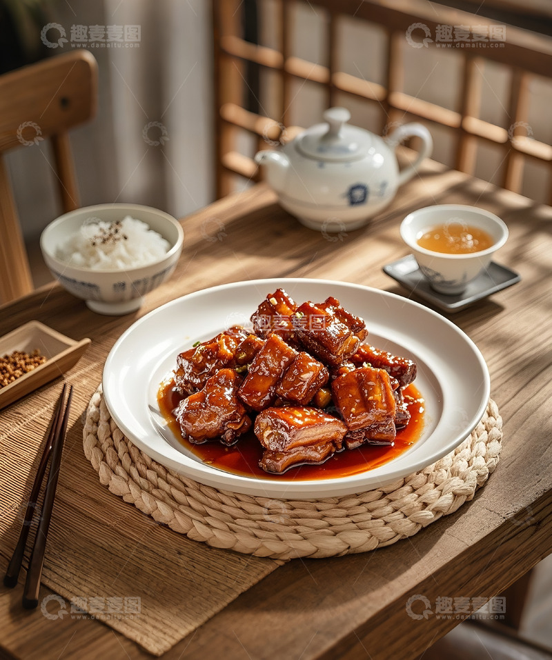 高清大图下载【趣麦麦图】美食摄影糖醋排骨
