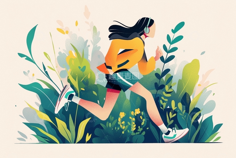 高清大图下载【趣麦麦图】运动跑步人物2