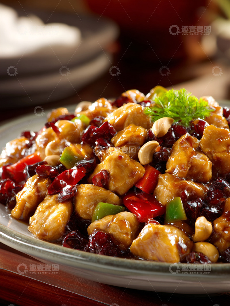 高清大图下载【趣麦麦图】宫保鸡丁摄影图30