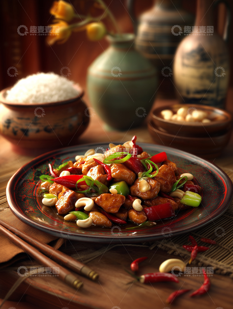 高清大图下载【趣麦麦图】宫保鸡丁摄影图32