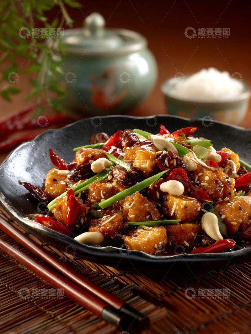 高清大图下载【趣麦麦图】宫保鸡丁摄影图20